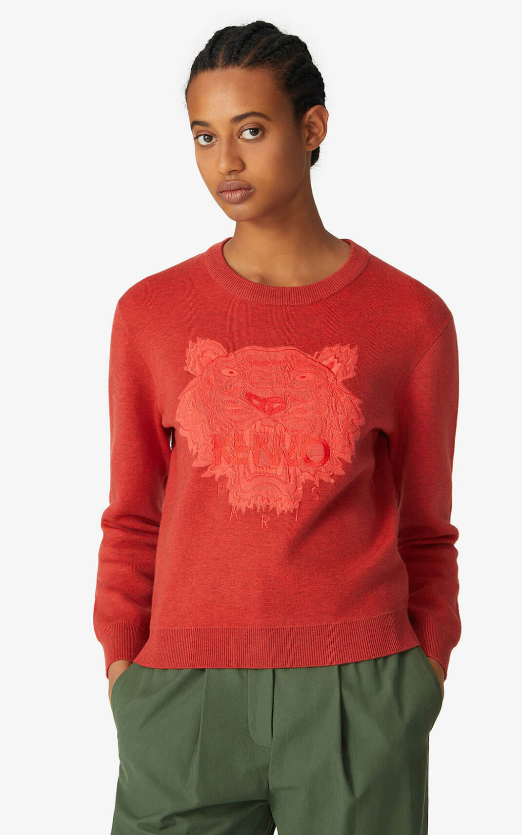 Pull Kenzo Tiger Femme Rouge | MZOB-28715